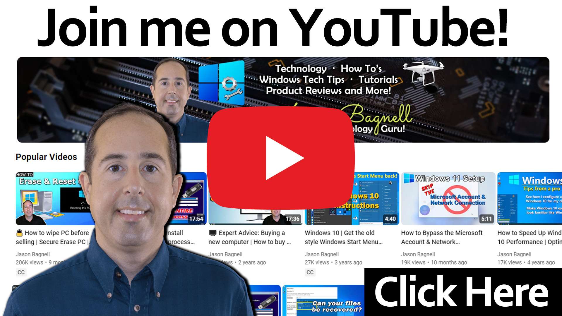 Join me on YouTube